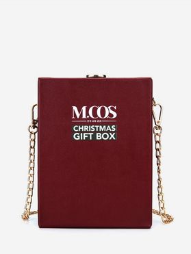 Christmas Letters Pattern Chain Box Bag