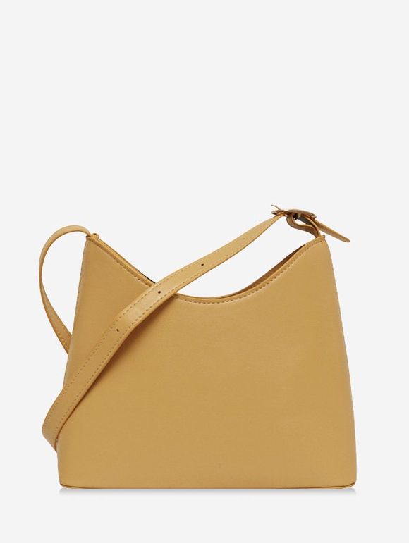 Sac à Bandoulière Seau Simple en Cuir - Cassonade 
