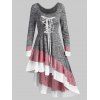 Robe Oblique en Blocs de Couleurs à Lacets - multicolor A M