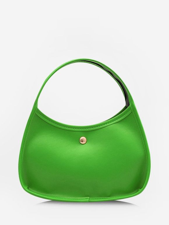 Sac d'Épaule Feuille Simple en Cuir - Vert Jade 