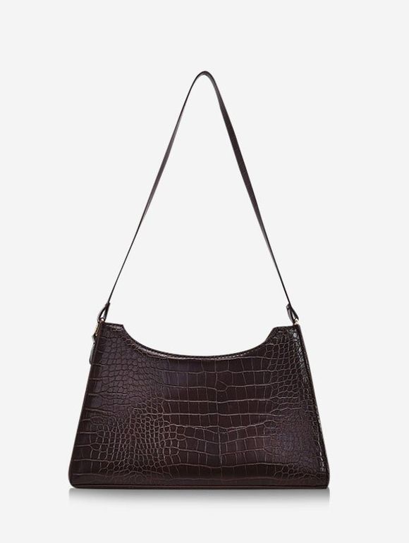 Sac à Bandoulière Texturé Style Français - Café profond 