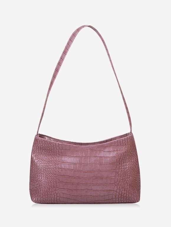 Sac à Bandoulière Texturé en Couleur Unie Style Français - Violet clair 
