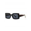 Lunettes Solaires Anti-UV à Large Bord Rectangulaire - Noir 
