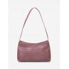 Sac à Bandoulière Texturé en Couleur Unie Style Français - Violet clair 