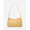Sac à Bandoulière Texturé en Couleur Unie Style Français - Jaune Soleil 
