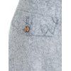 Trees Print Lace-up Front Skirt - GRAY 2XL