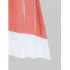 Robe Haute Basse de Grande Taille à Paillettes en Velours - Rouge 2X