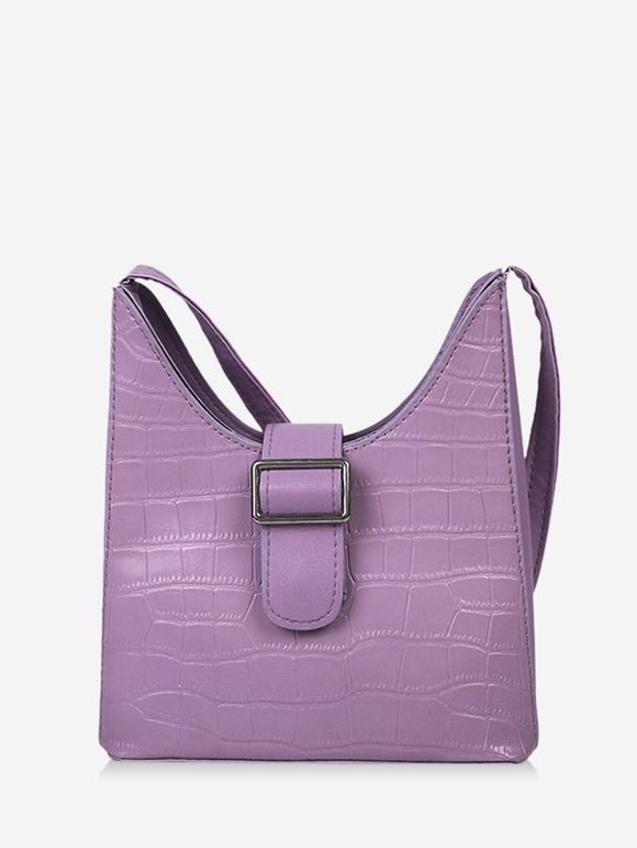 Sac à Bandoulière Simple Texturé Bouclé - Mauve 