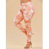 Jean Tie-Dye à Lacets Grande Taille avec Poche - orange clair 2X