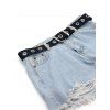 Ceinture Décontractée en Nylon avec Œillets - Noir 