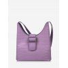 Sac à Bandoulière Simple Texturé Bouclé - Mauve 