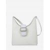 Sac à Bandoulière Simple Texturé Bouclé - Blanc Lait 