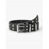 Ceinture Bouclée Epinglée avec Œillet - Noir 