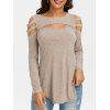 T-shirt Découpé à Epaule Dénudée - Bronze 3XL