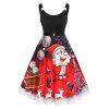 Robe Ligne A Père Noël Drôle de Grande Taille - Noir 5X