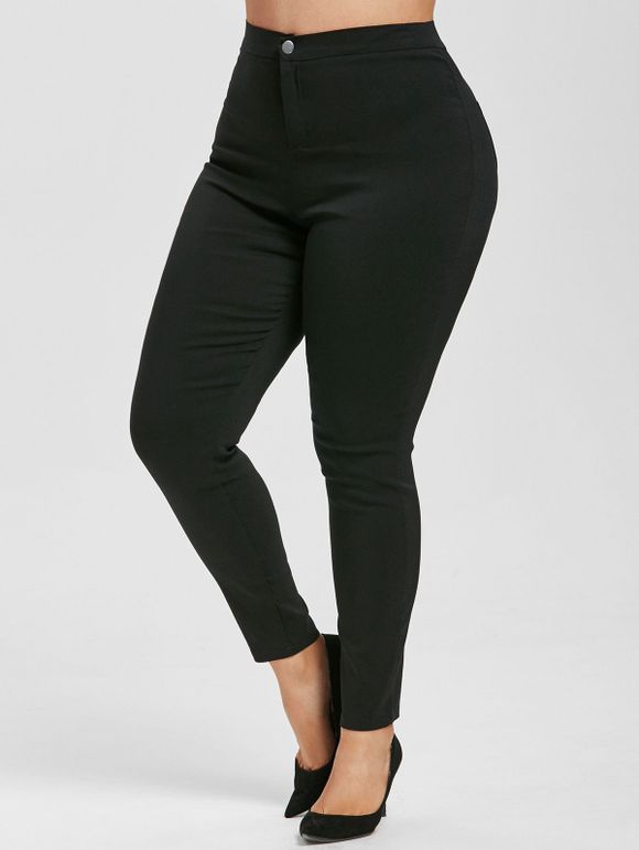 Jean Moulant Coloré à Taille Haute - Noir 3XL