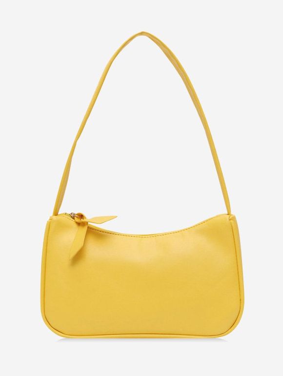 Sac à Bandoulière Simple Rectangle en Couleur Unie - Jaune Soleil 