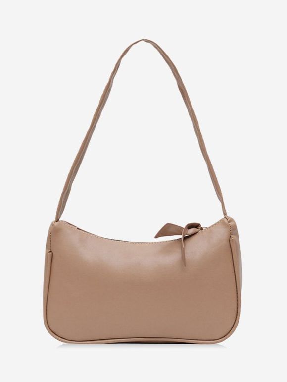 Sac à Bandoulière Simple Rectangle en Couleur Unie - Rose Kaki 