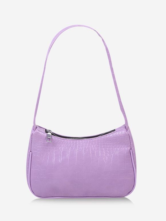Sac à Bandoulière Texturé Style Français - Mauve 