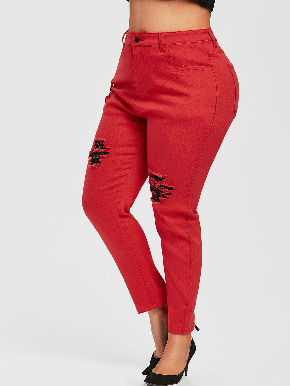 plus size skinny cargo pants