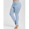 Jean Moulant Coloré à Taille Haute - Bleu clair 3XL
