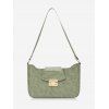 Sac à Bandoulière Rétro Texturé Rectangle - Vert Camouflage 