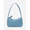 Sac à Bandoulière Simple Rectangle en Couleur Unie - Bleu gris 