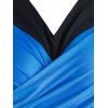 Robe Croisée Imprimées Papillon et Fleur - Bleu XL