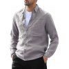 Chemise Boutonnée avec Double Poches - Gris 2XL