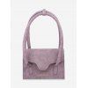Sac à Bandoulière Rectangle Lettre Imprimée à Rabat - Lilas 