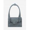 Sac à Bandoulière Rectangle Lettre Imprimée à Rabat - Ardoise bleue 