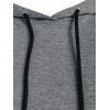 Mini Robe à Capuche à Lacets et Cordon de Serrage - Gris Foncé 3XL