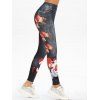 Legging de Noël Père Noël Imprimé - Gris Foncé XL
