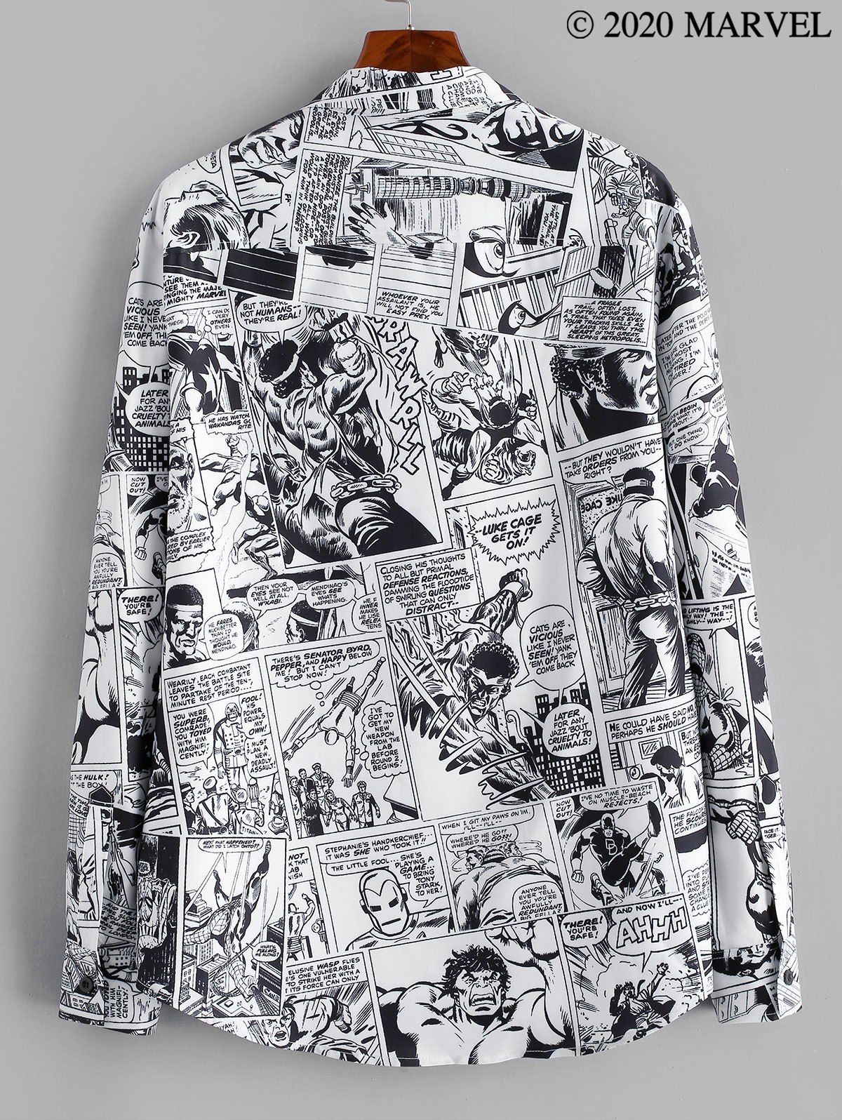[25 OFF] 2020 Marvel SpiderMan Comics Printed Button Up Shirt In