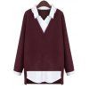 Haut 2 en 1 Grande-Taille - Rouge foncé 2XL