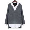 Haut 2 en 1 Grande-Taille - Gris 2XL
