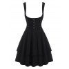 Robe Cloutée à Lacets - Noir 3XL