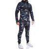 Ensemble de Veste à Imprimé Camouflage et de Pantalon - Gris Foncé L