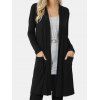 Haut Long Ouvert en Avant avec Poche - Noir XL