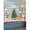 Ensemble d'Autocollants Décoratifs Motif Sapin et Père Noël pour Fenêtre en Verre de Noël - multicolor A 35*50*2