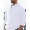 Chemise Boutonnée avec Double Poches - Blanc XL