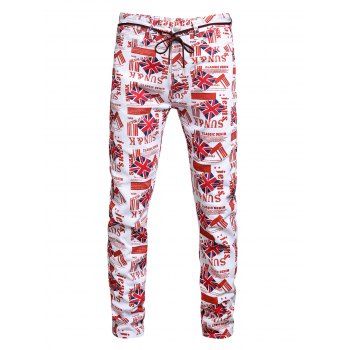 Image of Britain Flag Allover Pattern Denim Jeans