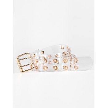 

Double Grommet Hole Clear Belt, Golden