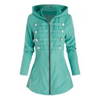 

Hooded Buckle Detail Vintage Jacket, Azure