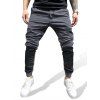 Pantalon de Sport Fuselé Contrasté à Cordon - Gris Foncé S