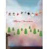 Autocollants Muraux Amovibles Père Noël Bonhomme de Neige et Sapin Imprimés - multicolor A 30*90*2
