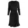 Robe Fourreau à Capuche à Lacets - Noir 2XL
