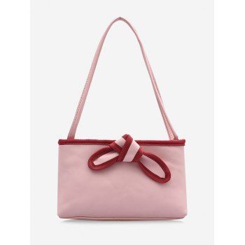 

Bowknot Design PU Leather Tote Bag, Pig pink