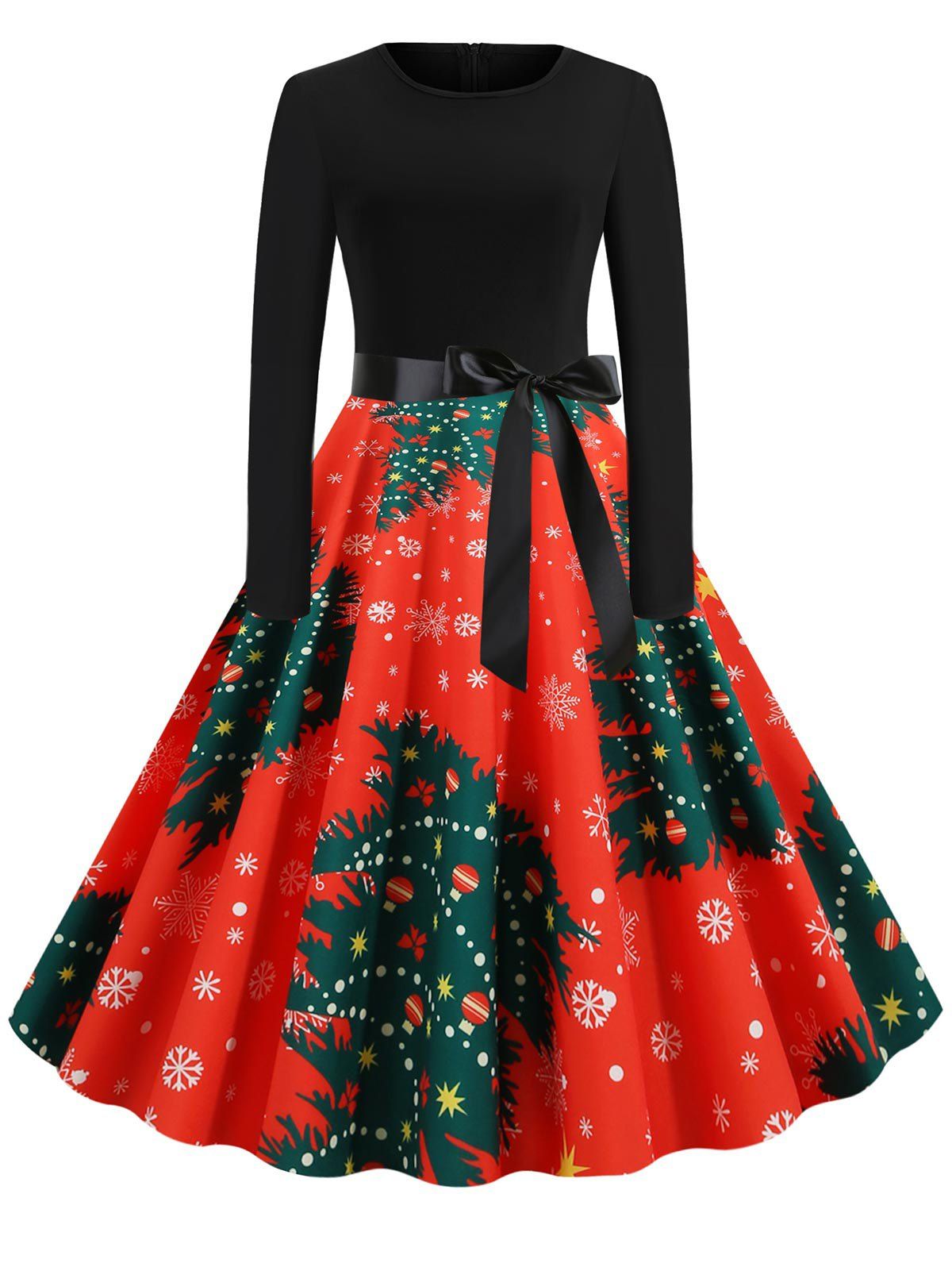 warehouse star tree print midi dress