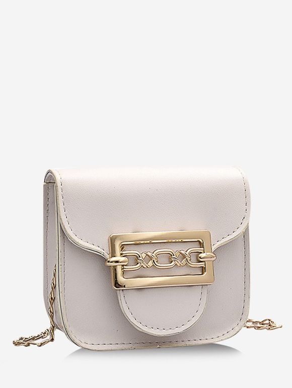 Mini Sac à Bandoulière Mignon avec Chaîne - Blanc Lait 